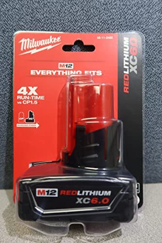 1673653067 611 Milwaukee 48 11 2460 M12 REDLITHIUM XC60 Extended Capacity Battery Pack