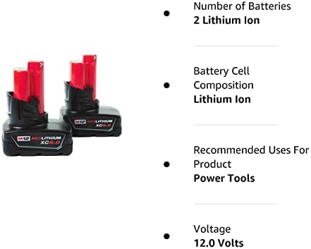 1674790727 541 Milwaukee 48 11 2460 M12 12V Lithium Ion XC Extended Capacity Battery Pack