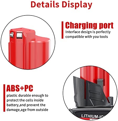 1676279148 379 Upgraded 2 Pack 7000mAh 12V Lithium Battery Replacement for Milwaukee