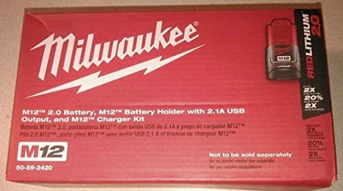 Milwaukee M12 Battery Battery Holder and Battery Charger Kit 50 59 2404