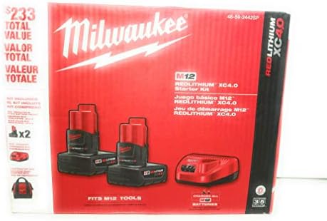 Milwaukee M12 Redlithium XC40 starter kit 48 59 2442SP