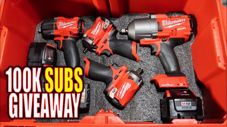 4 Milwaukee Impact Wrenches GIVEAWAY - 100K Subs