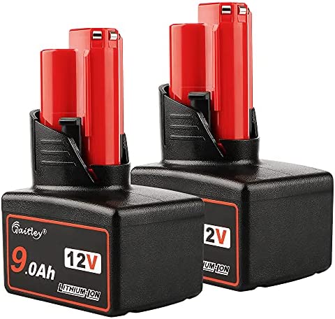 waitley 2 Pack 12V 9Ah Replacement Battery Compatible with Milwaukee