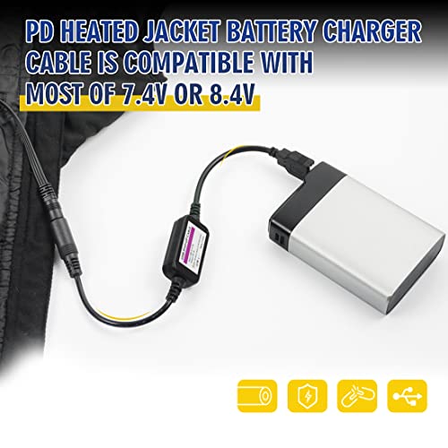 1677676472 853 Yorikyas Heated Jacket Adapter Charger USB Plug Cable for Heated