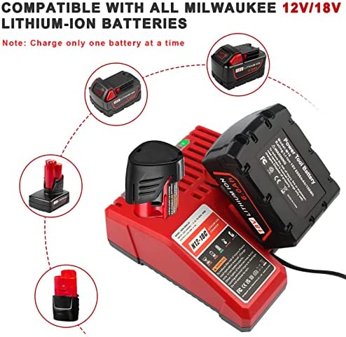 1677851317 115 ARyee 2Pack 6000mAh 12V M12 Lithium Battery for Milwaukee M12