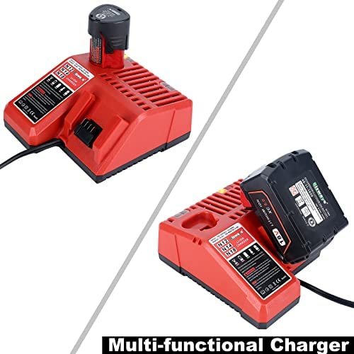 Rapid 18V Lithium-Ion Battery Charger For Milwaukee M18 Batteries – Compatible With 48-59-1812, 48-11-1815, 48-11-1820, And More