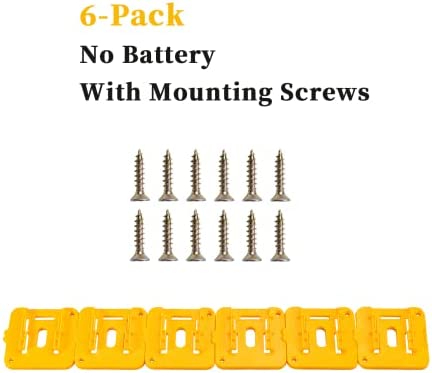 1678465834 357 6 Pack Battery Mount Holder for Dewalt 20V 60V Battery