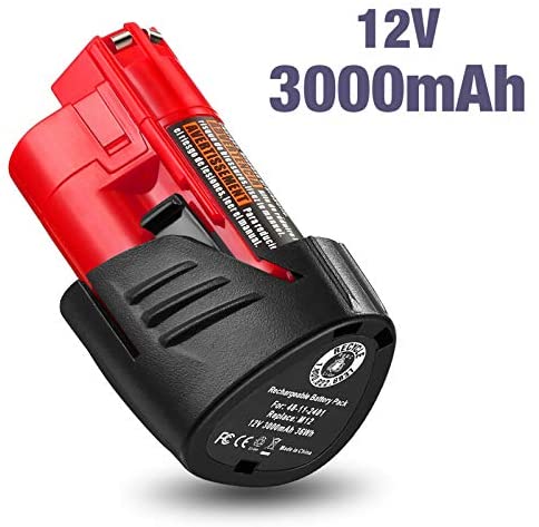 1679506594 871 2 Pack 3000mAh M12 Replacement Battery for Milwaukee M12 Battery