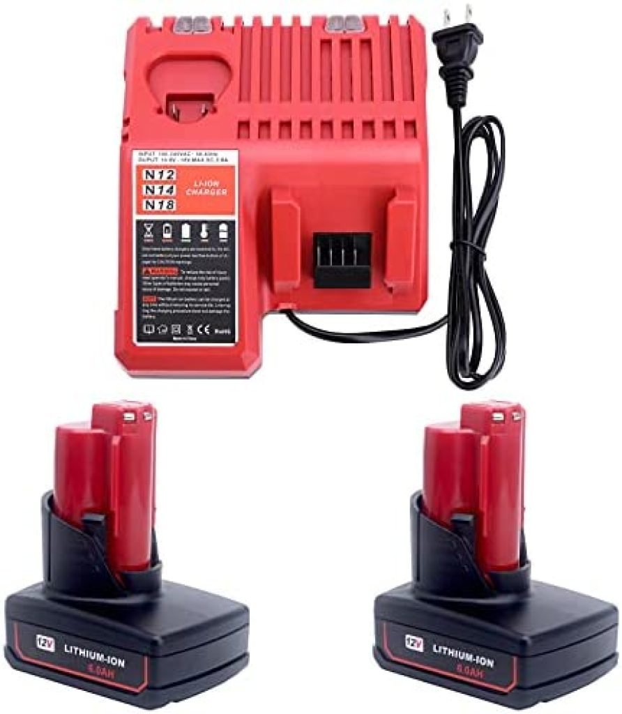 Elefly M12 Battery 6.0Ah and Replacement for Milwaukee M12 Battery Charger kit 35 41AOeKOuxZL. AC