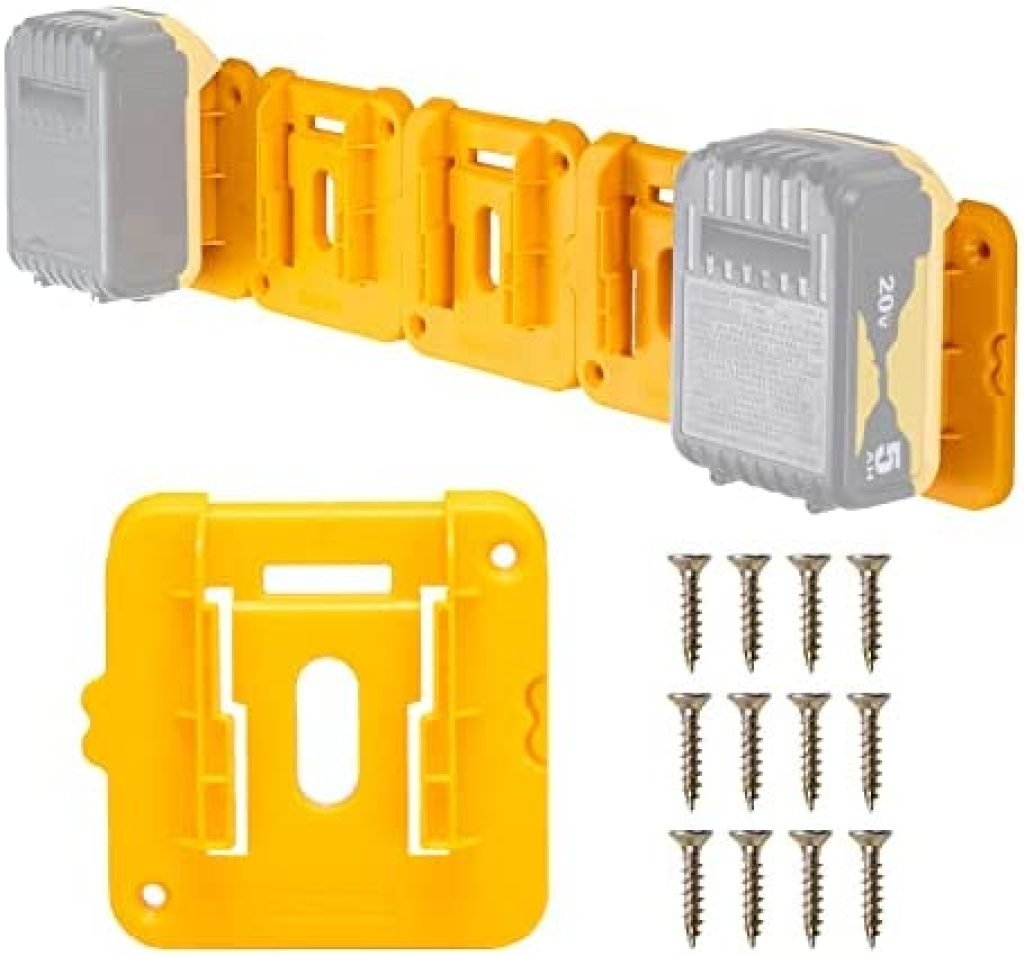 6 Pack Battery Mount Holder for Dewalt 20V 60V Battery Dock Holder Fit for DCB200 DCB203 DCB205 DCB206 Batteries 33 41TQ5RtePsL. AC
