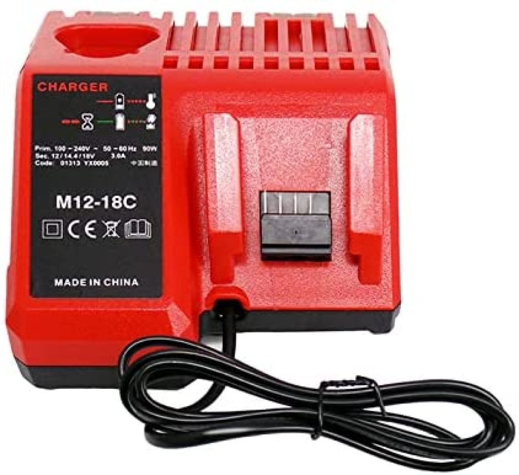 The Power Shop M18 M12 Battery Charger Replacement for Milwaukee 48-59-1806 48-59-1840 2710-20 M12 48-11-244 M12B2 M12B4 C12 B C12 BX 57 41XninEs2BL. AC