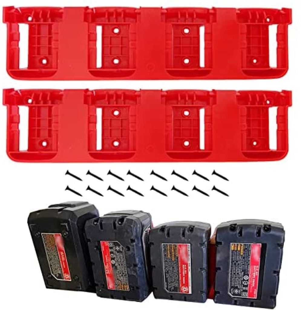 SKCMOX Battery Holders Mount for Milwaukee M18 18V Battery 2pc 67 51kjOSO9aWL. AC