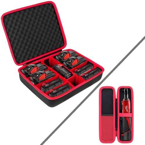 Hard Case for Milwaukee M18 18V Battery and Charger