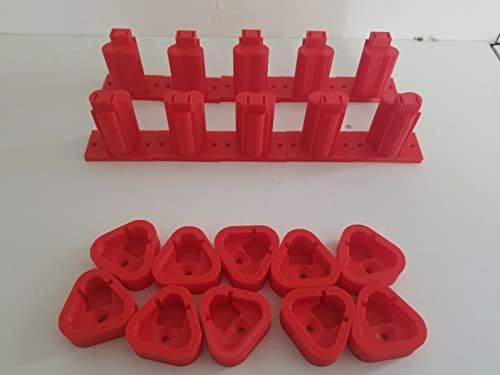 10 Pack Tool and Battery Holders Mount for Milwaukee M12