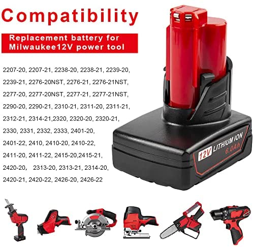 1680720187 239 Upgraded 60Ah 12V Extend Cordless Lithium Battery for Milwaukee All