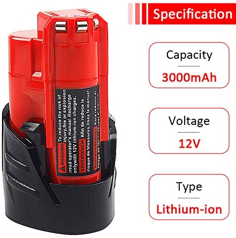 1680894023 529 waitley 2 Pack 12V 30Ah Replacement Battery Compatible with Milwaukee