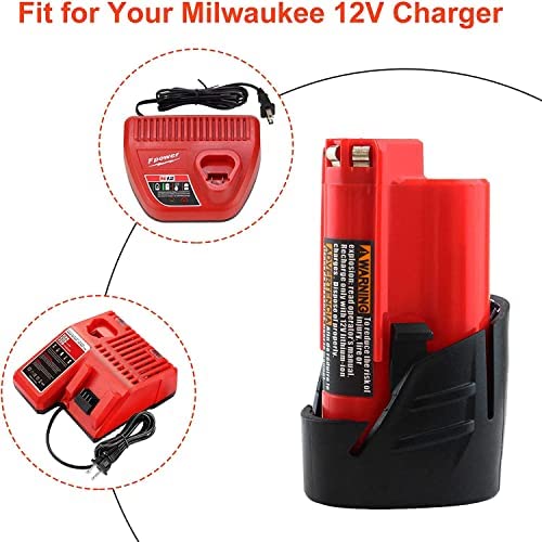 1680981143 619 Amsbat 3000mAh 12 Volt Compatible with Milwaukee M12 Battery XC