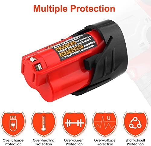 1680981143 660 Amsbat 3000mAh 12 Volt Compatible with Milwaukee M12 Battery XC