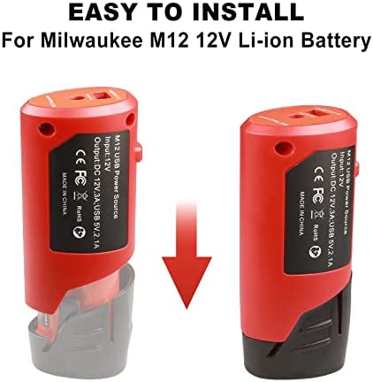 1681415277 601 TEPULAS M12 Battery Adapter and Portable Power Source for Milwaukee