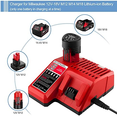 1681851158 224 UGLOEY M18 M12 Multi Voltage Battery Charger 48 59 1812 Compatible with