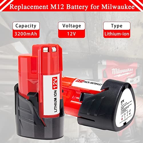 1682463138 215 DTK 32Ah 12V Replacement Battery for Milwaukee M12 Battery 48 11 2411