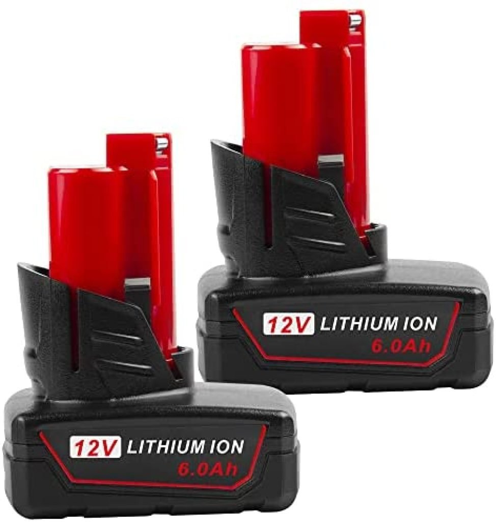 (Upgraded) 6.0Ah 12V Extend Cordless Lithium Battery for Milwaukee All M12 Power Tools, 48-11-2460 48-11-2401 48-11-2402 48-59-1812 48-11-2411 48-11-2420 48-59-2401 48-59-1812 2510-20 (2-Pack) 19 41JfXpuJAL. AC
