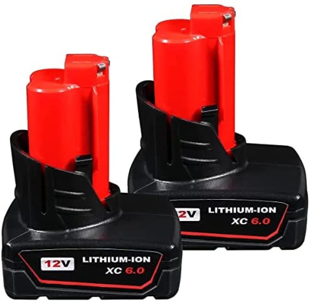 THISS 2Pack 12V 6.0AH 48-11-2411 Replacement Lithium-ion Battery for Milwaukee M 12 Battery XC 48-11-2440 48-11-2402 for Milwaukee 12v Battery 9 41OQypUl3hL. AC