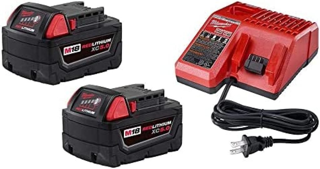 Milwaukee 48-59-1850P M18 18-Volt Lithium-Ion Starter Kit with Two 5.0 Ah Battery Packs and Charger 3 41eiLSZ7alL. AC