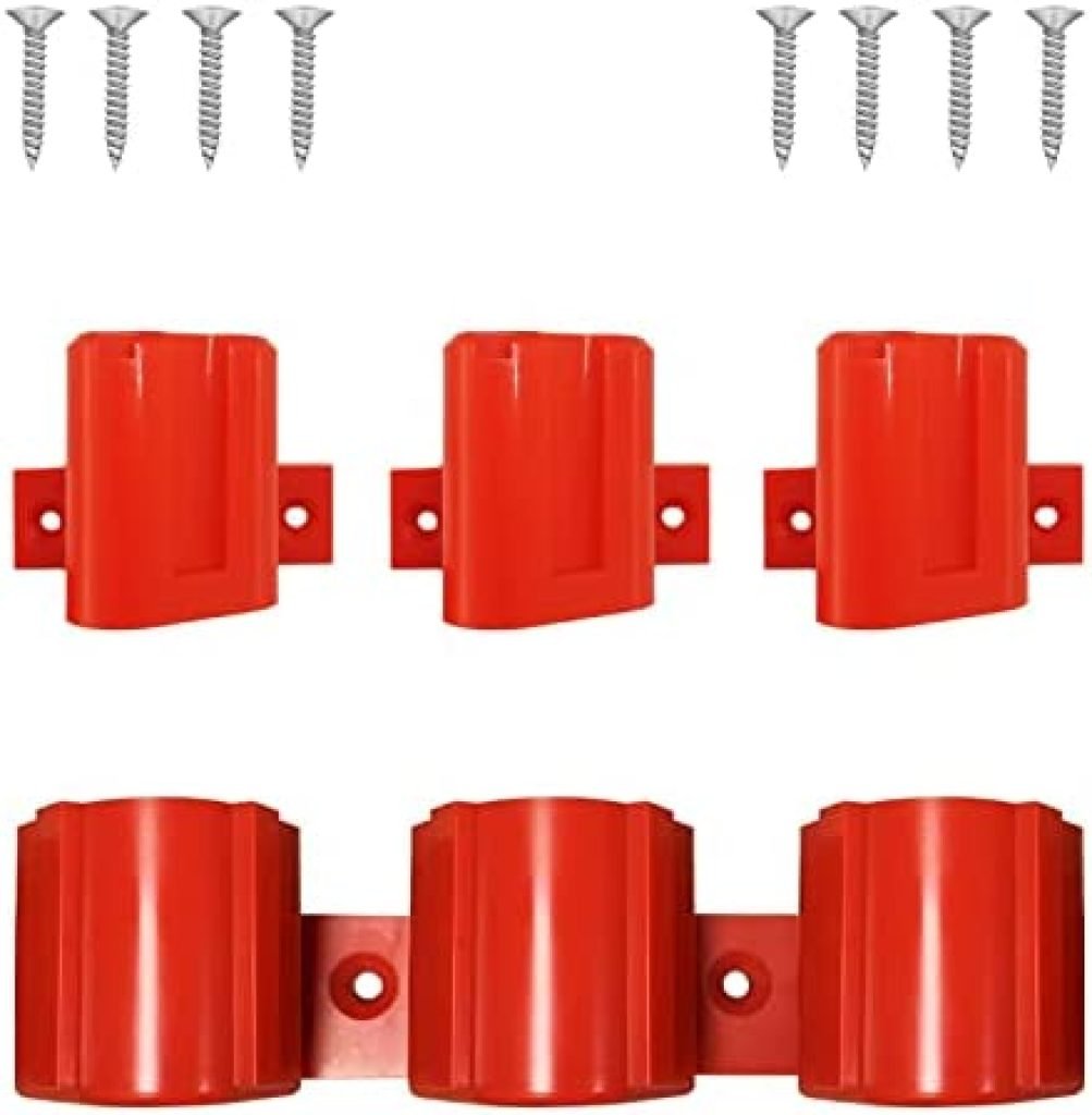 TPDL 3 Pack Mount Holder Fit for Milwaukee 12V Battery and Tool, with Screws, M12 Li-ion Batteries & Drill Wall Mount Dock Hanger Storage(Red) 1 41rBEJOx3RL. AC