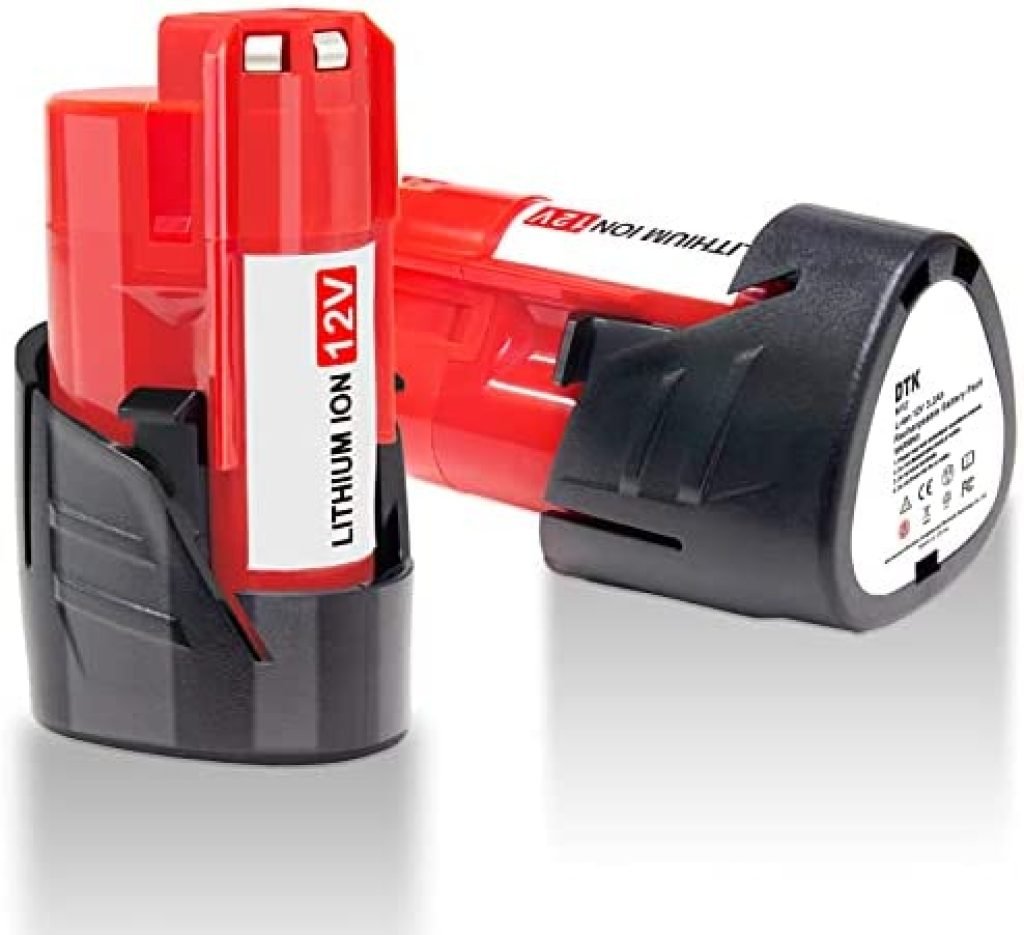 DTK 3.2Ah 12V Replacement Battery for Milwaukee M12 Battery 48-11-2411 48-11-2420 48-11-2401 48-11-2402 Compatible with Milwaukee M12 Cordless Tools Lithium ion Batteries 2 Pack 7 41tJjQ195gL. AC