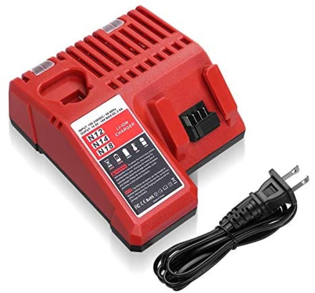 Powerextra M12 & M-18 18V Rapid Charger for Milwaukee, Replacement for Milwaukee M-18 Charger, Compatible with 48-59-1812/48-11-2420/48-11-2440/48-11-1820/48-11-1840/48-11-1850/48-11-1815/48-11-1890 49 51imQHVOqWL. AC