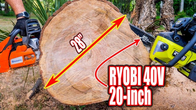 BIGGEST YET! RYOBI 40V HP Brushless 20 inch Chainsaw Review [RY405110]