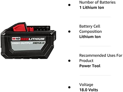 1683078565 982 Milwaukee M18 18 Volt Lithium Ion High Output Battery Pack 120Ah
