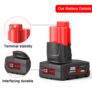 1683425622 119 AMICROSS 12V Battery 60Ah Replace for Milwaukee M12 Battery Compatible