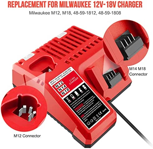 1684826195 844 ADVTRONICS M12 M18 48 59 1812 Multi Voltage Charger Compatible with Milwaukee
