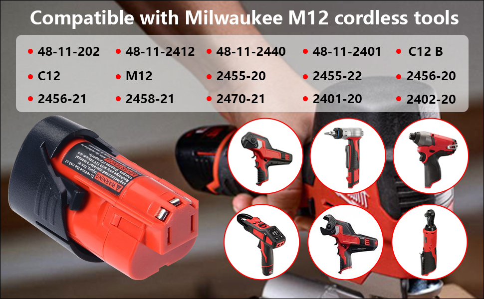 1684999821 258 DV8DKV7 2 Pack 12V 25Ah Batter Compatible with 12 Volt Milwaukee