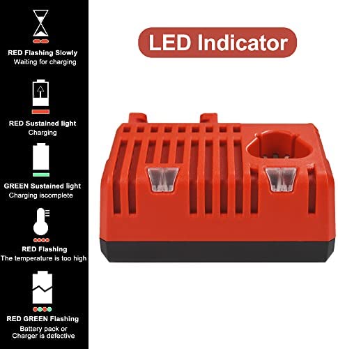 1685607729 73 Rocivic Replace for Milwaukee M18 Battery Pack and Charger 60Ah