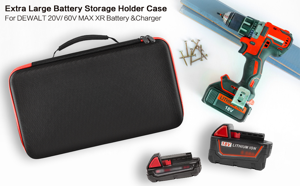 1687526259 811 Extra Large Battery Holder Storage Case for Milwaukee M18 M12