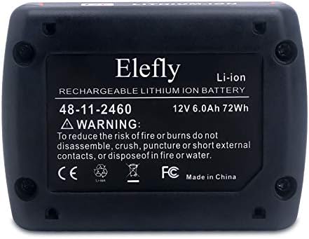 1687872080 457 ELEFLY 2 Pack M12 60Ah Replacement for Milwaukee M12 12V