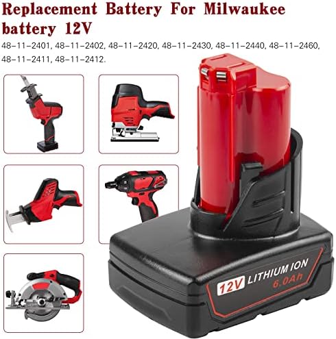 1688131634 854 Fancy Buying 6000mAh 12V Lithium Battery Replace for Milwaukee M12