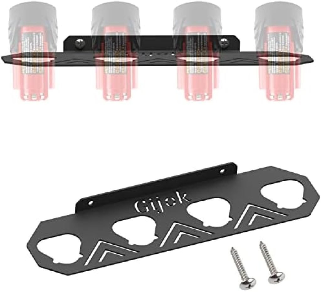 Gijok Battery Holder for Milwaukee M12, Mount 4 Slot Milwaukee m12 Battery Holder, 12V Battery Holder Milwaukee, Battery Storage for Milwaukee (Milwaukee 12v Black) 39 41BNrqFGDcL. AC