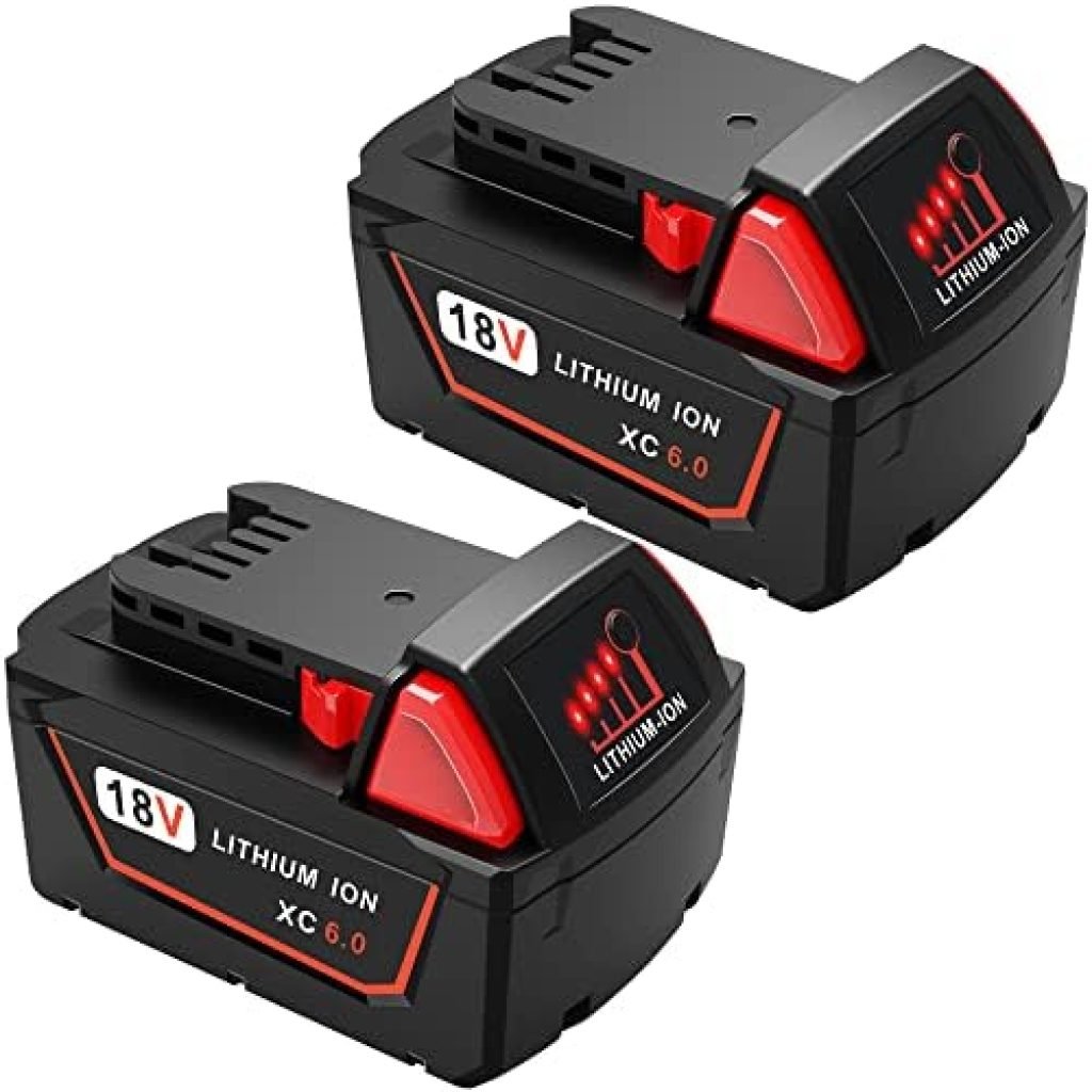 Rocivic 2 Packs 6.0Ah Replace for Milwaukee 18V Battery, Compatible with Milwaukee 18 Volt M18 48-11-1820 48-11-1812 48-11-1850 48-11-1828 48-11-1828 48-11-1815 Cordless Power Tools 11 41FGmJm3L1L. AC