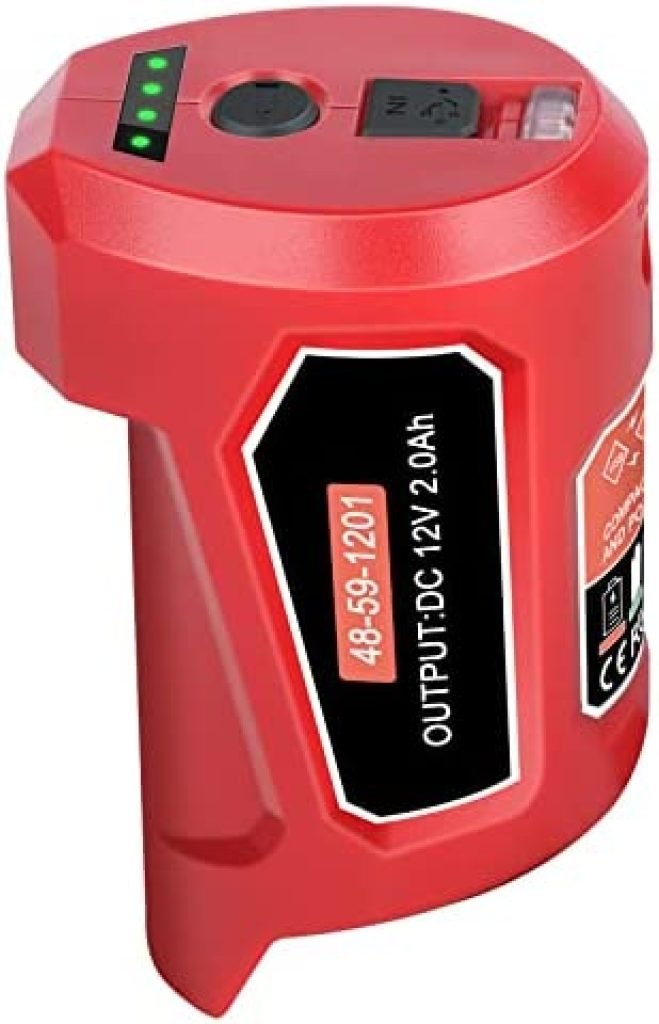 JYJZPB 12V USB Power Source Replacement for Milwaukee M12 12V Battery USB Charger Adapter Compatible for Milwaukee 12 Volts Heated Jacket 48-59-1201 48-11-2420 48-11-2411 M12 Power Source Adapter 17 41HtQM7ebuL. AC