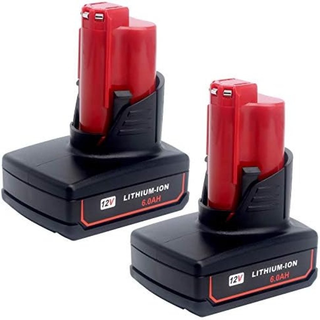 ELEFLY 2 Pack M12 6.0Ah Replacement for Milwaukee M12 12V Lithium Battery 48-11-2460 48-11-2411 48-11-2401 48-11-2402 48-11-2440, Compatible with Milwaukee 12-Volt M12 Cordless Tools 3 41XLFAckMfL. AC