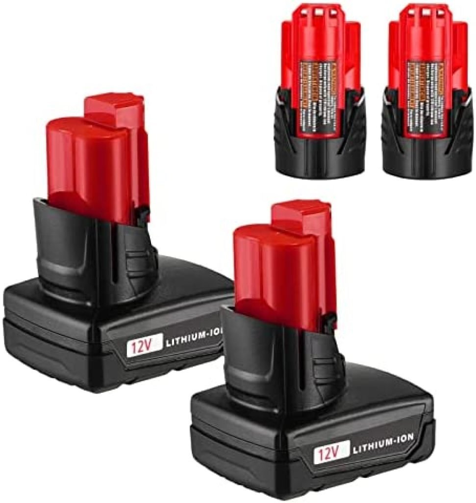 ORHFS 2 Packs M12 3.0Ah Batteries and 2 Packs 6.0Ah Replacement Batteries Compatible with Milwaukee M12 12V Lithium Battery 48-11-2410 48-11-2420 48-11-2411 48-11-2401 48-11-2402 Tools 45 41mCVEUW48L. AC