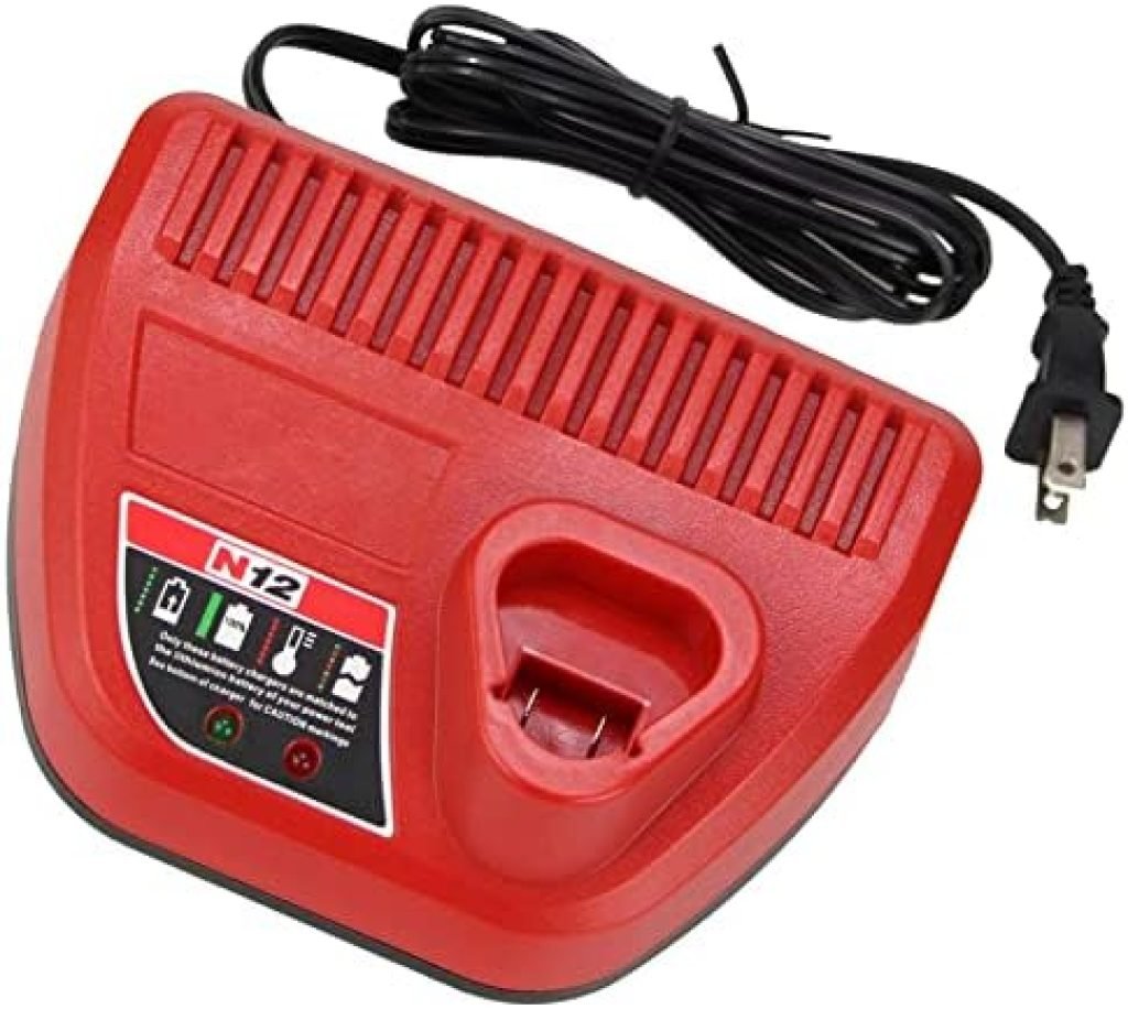 Replacement Charger Compatible with Milwaukee 12 Volt Battery Charger Genuine OEM Compatible with 48-59-2401 M12 Lithium Ion Battery with LED Indicating 13 51MhxCOz1dL. AC