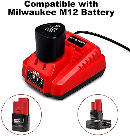 1688218355 284 Lilocaja 12V M12 Charger Replacement for Milwaukee M12 Battery Charger