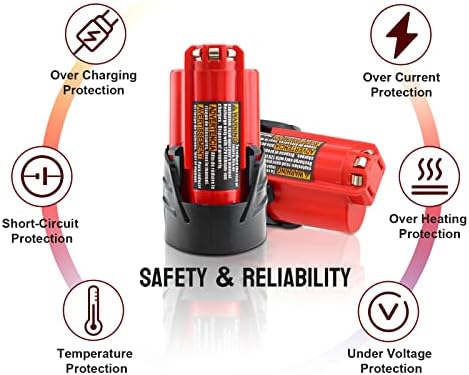 1688478794 291 3000mAh Replacement Battery for Milwaukee 12V Battery for M12 Battery