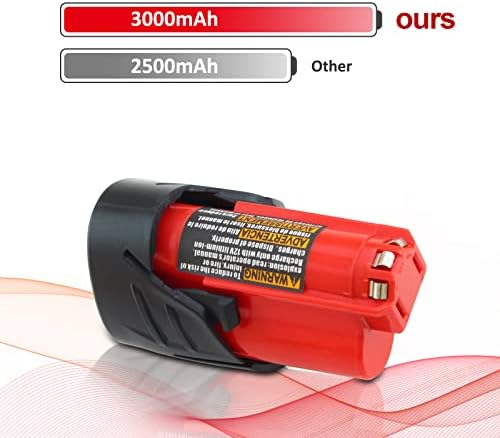 1688478795 190 3000mAh Replacement Battery for Milwaukee 12V Battery for M12 Battery