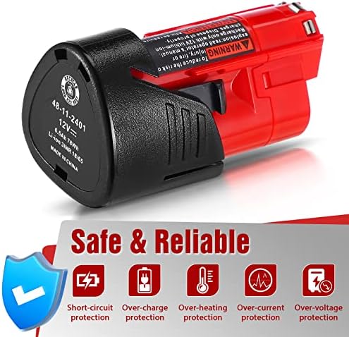 1688652649 430 Fayeey 35Ah M12 Replacement Battery for Milwaukee M12 Battery 2Pack